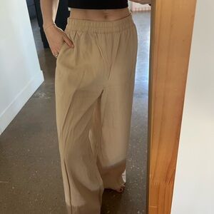 Women's Tan Wide Leg Pants
